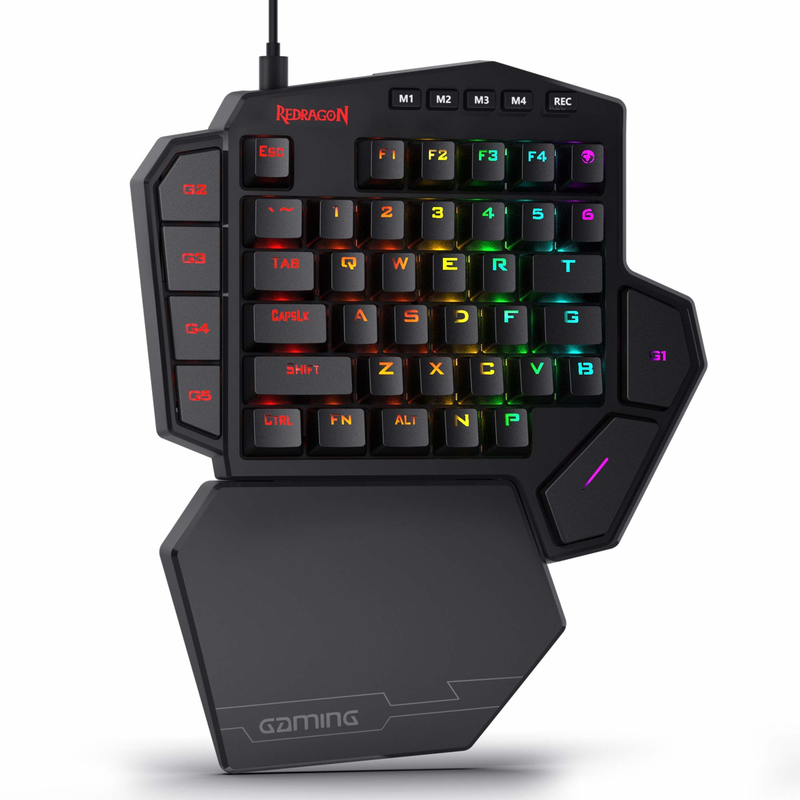 Gaming Keyboard 1 Hand - Redragon K585 DITI 한 손으로 RGB