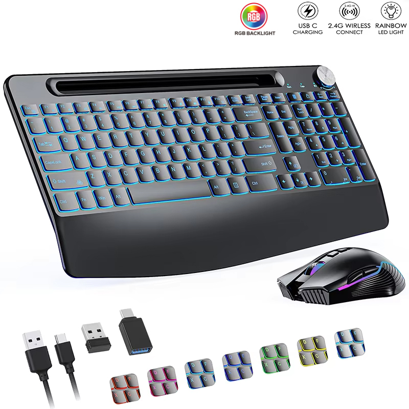 Gaming Keyboard And Mouse Set - 2.4G & C 타입 무선 키보드