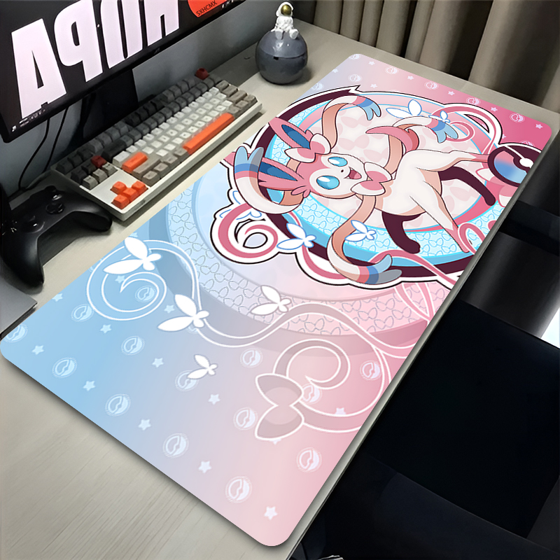 Gaming Keyboard Theme - 대형 핑크 귀여운 마우스 패드 XXL