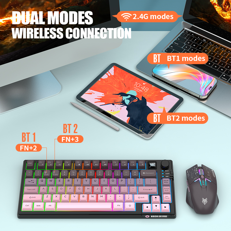듀얼 모드 2.4G 블루투스 무선 게이밍 키보드 마우스 - Gaming Keyboard And Mouse Set 리뷰 및 가격