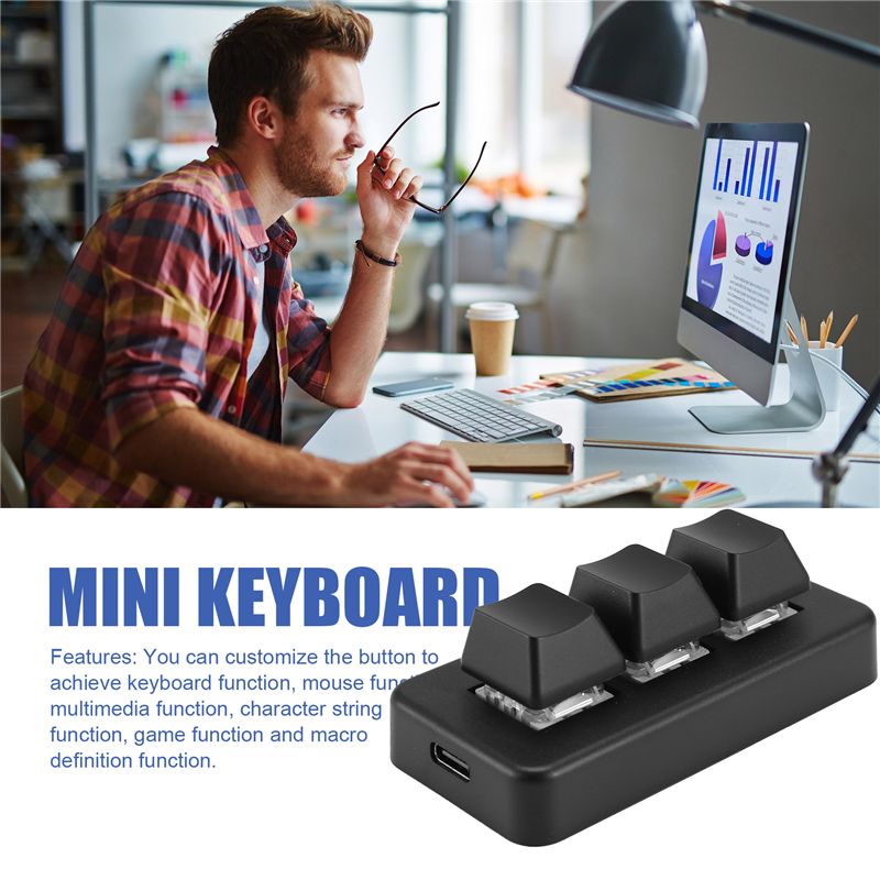 MK321 프로그래밍 가능한 매크로 미니 키보드 3 모 - Gaming Keyboard Mini Mechanical 리뷰 및 가격