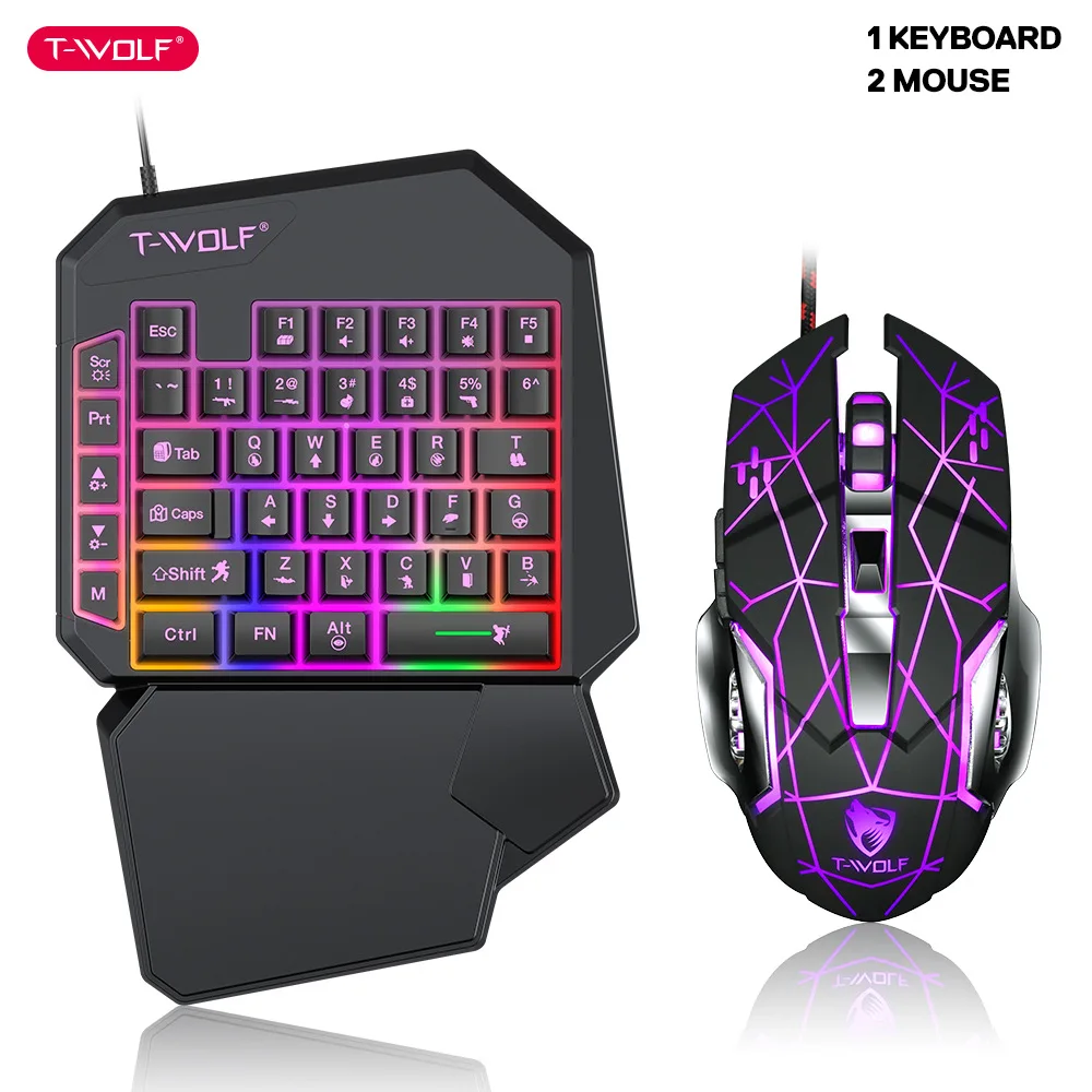 T-WOLF TF900 한 손으로 키보드 왕좌 세트 모 - Gaming Keyboard Hand 리뷰 및 가격
