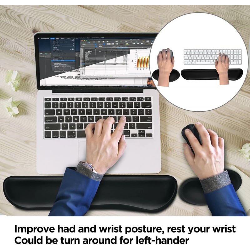 인체공학적 키보드 손목 받침대와 메모리폼 마우스 패드  - Gaming Keyboard And Mouse Set 리뷰 및 가격