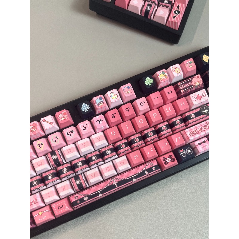 142키 애니메이션 슈고차라 귀엽고 달콤한 테마 키캡  - Gaming Keyboard Theme 리뷰 및 가격
