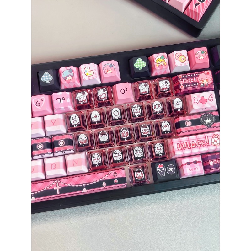 142키 애니메이션 슈고차라 귀엽고 달콤한 테마 키캡  - Gaming Keyboard Theme 리뷰 및 가격