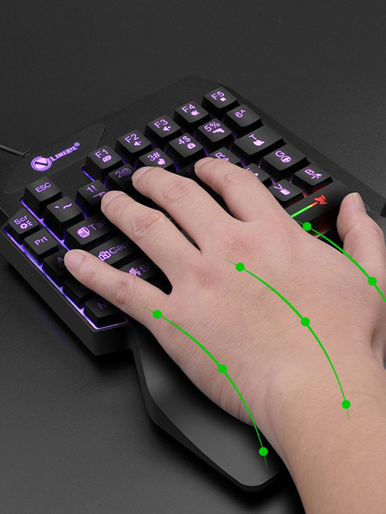 기계식 한손용 라이트 게임 유선 키보드, 라듐 각인 문 - Gaming Keyboard 1 Hand 리뷰 및 가격