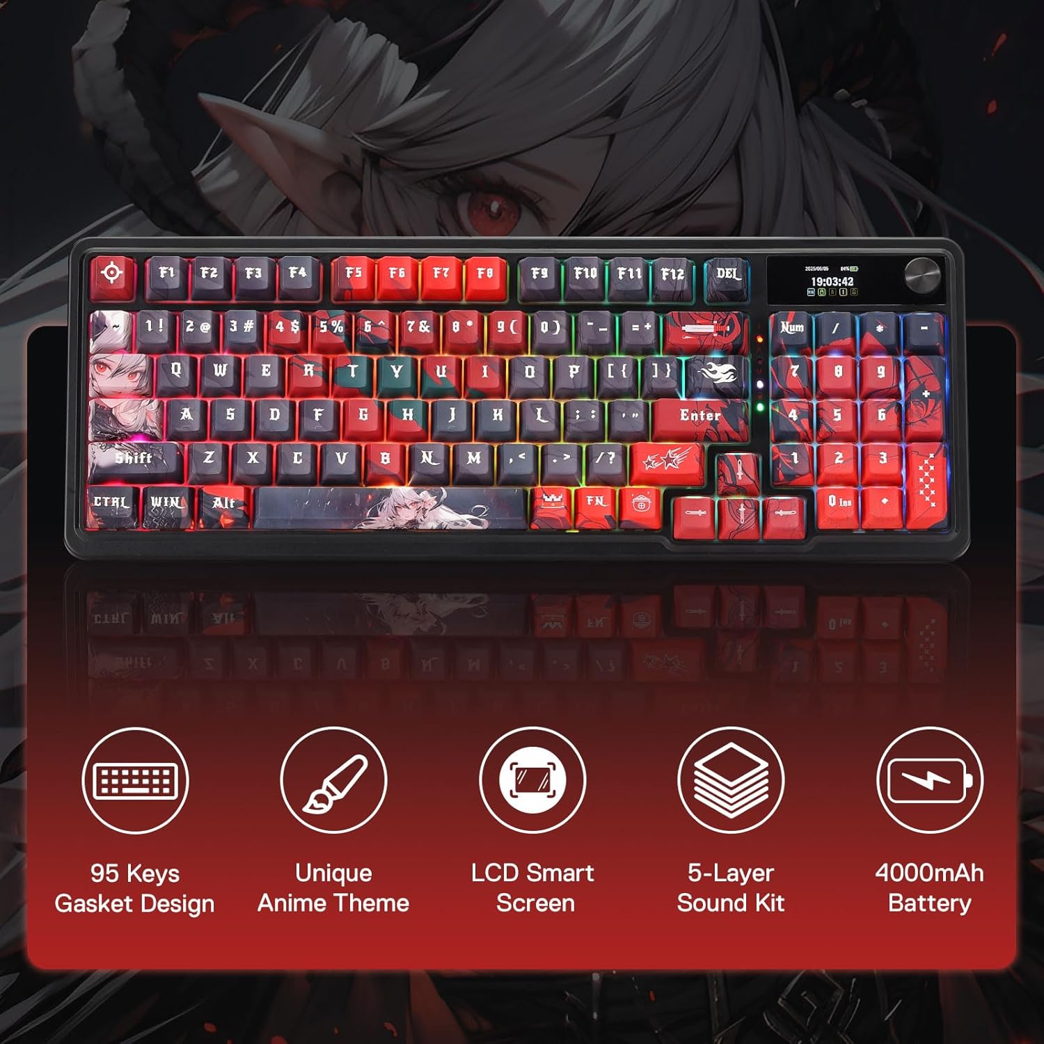 레드래곤 무선 개스킷 게이밍 키보드 (하이프 스크린 & - Gaming Keyboard Blue Switches 리뷰 및 가격