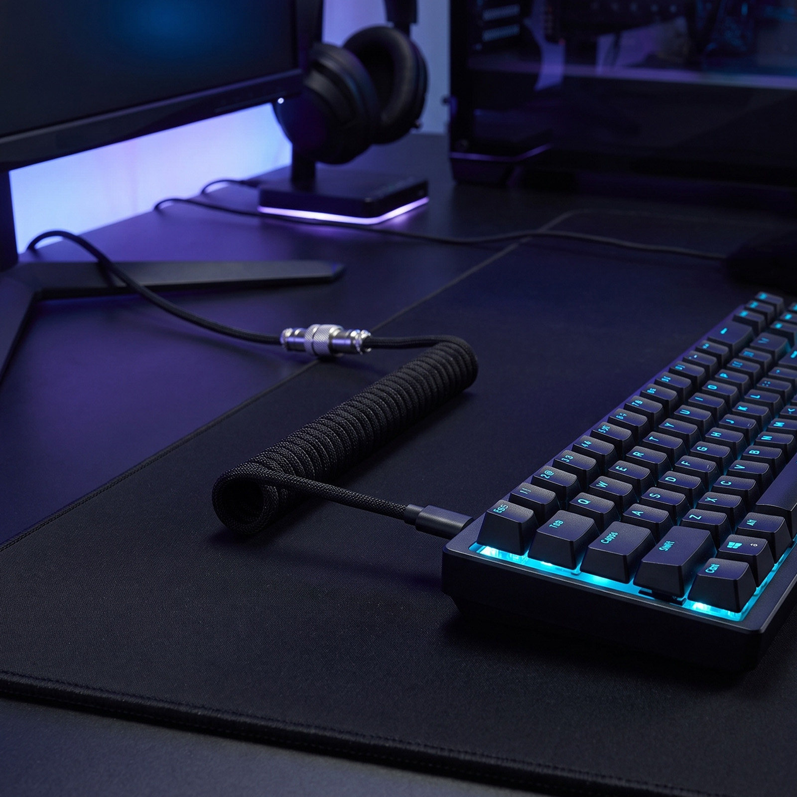 코일형 게이밍 키보드 케이블, 브레이드 처리된 USB  - Gaming Keyboard Extension 리뷰 및 가격