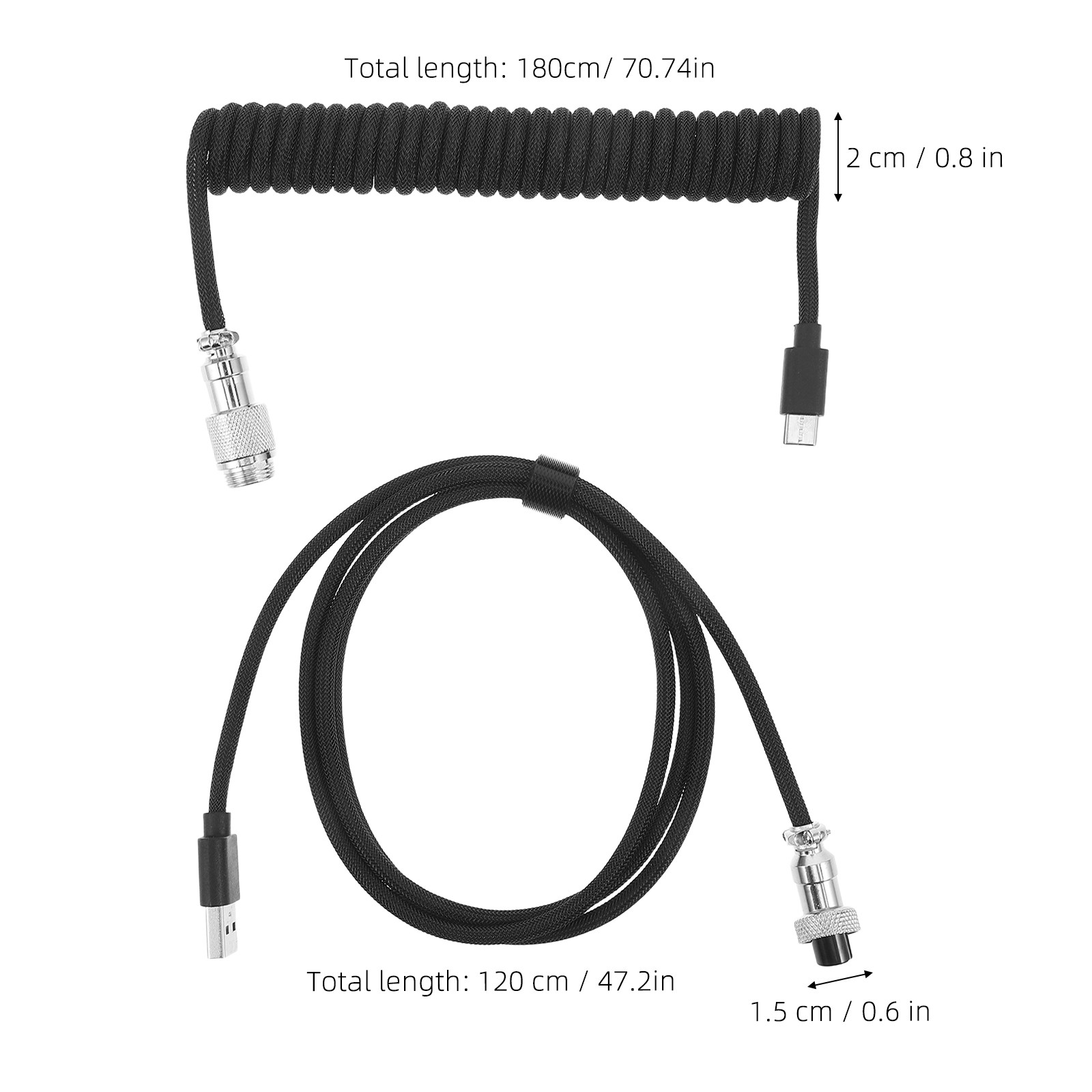 코일형 게이밍 키보드 케이블, 브레이드 처리된 USB  - Gaming Keyboard Extension 리뷰 및 가격