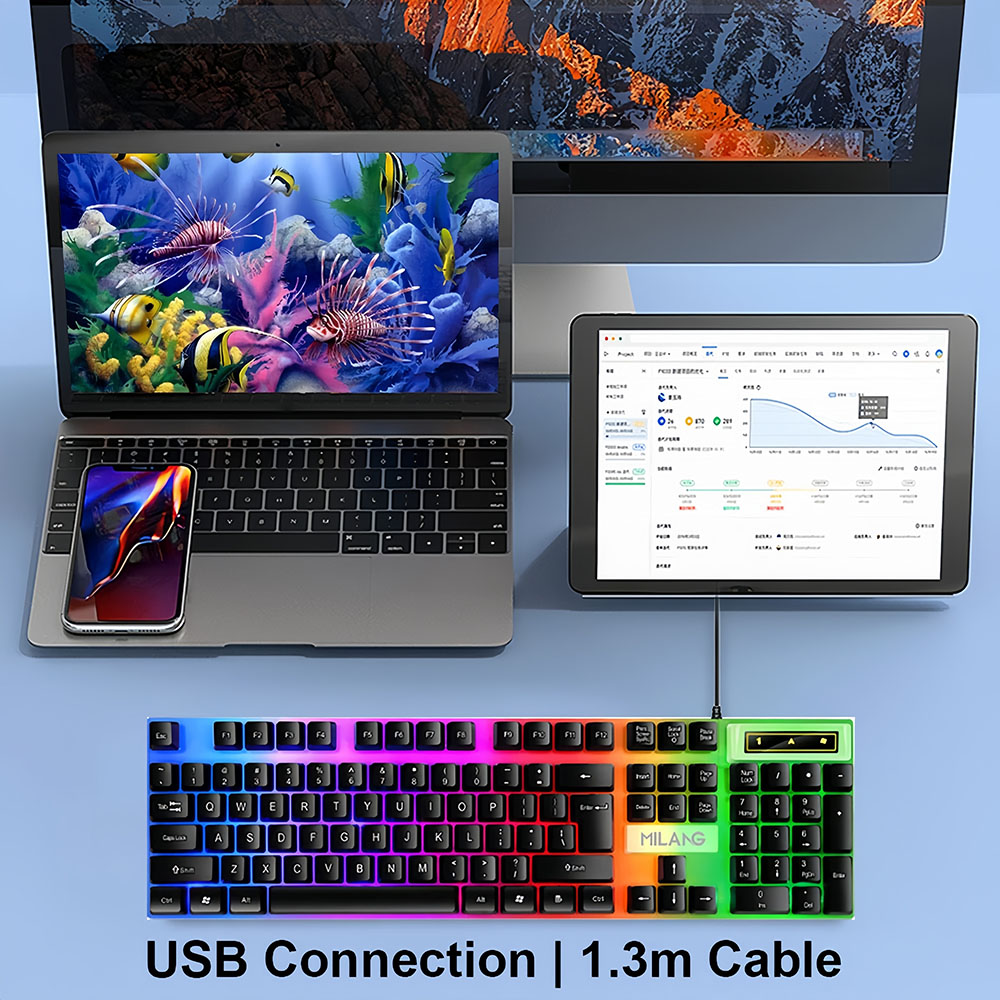 KEBIDUMEI USB 유선 키보드 RGB 백라이트  - Gaming Keyboard And Mouse Set 리뷰 및 가격