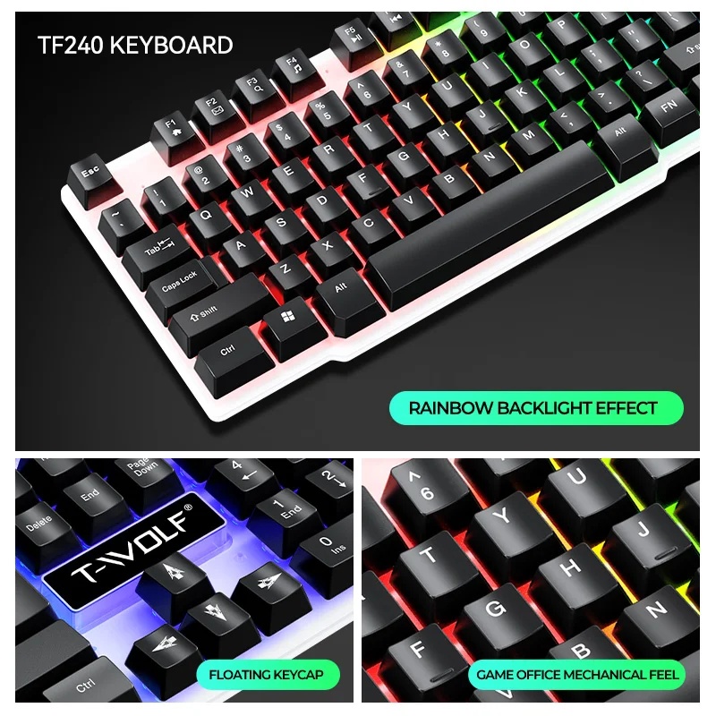 새로운 USB 키보드 및 마우스 게이밍 헤드셋 콤보 4 - Gaming Keyboard And Mouse Set 리뷰 및 가격