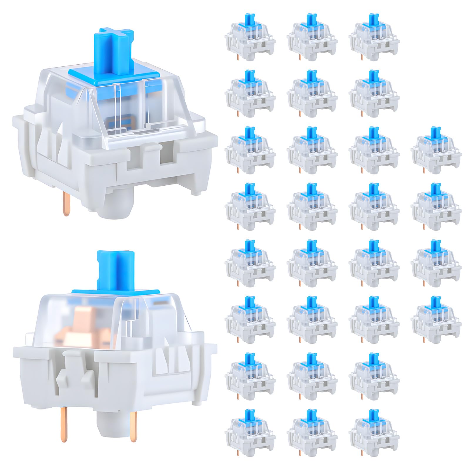 30 PCS 기계식 키보드 스위치 3 핀 블루 키보드  - Gaming Keyboard Blue Switches 리뷰 및 가격