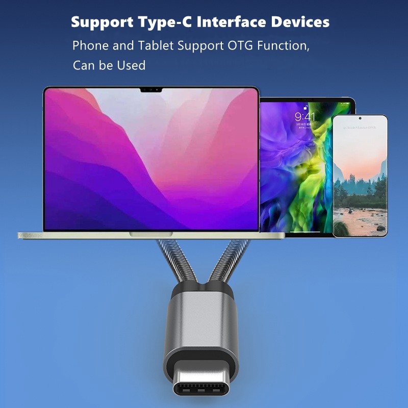 오디오 1-2 C타입-USB OTG C 다기능 어댑터, - Gaming Keyboard Type C 리뷰 및 가격