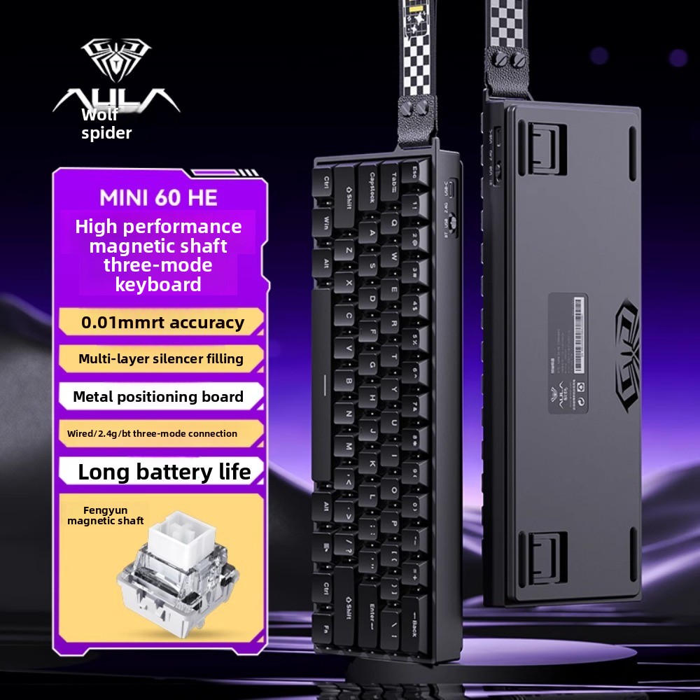 AULA MINI60HE 3 모드 자기 축 키보드 기계 - Gaming Keyboard Mini Mechanical 리뷰 및 가격