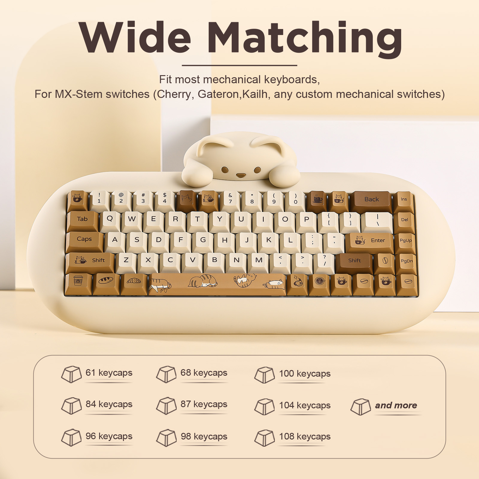 YUNZII Coffee Cat PBT 키캡, 152  - Gaming Keyboard Extension 리뷰 및 가격